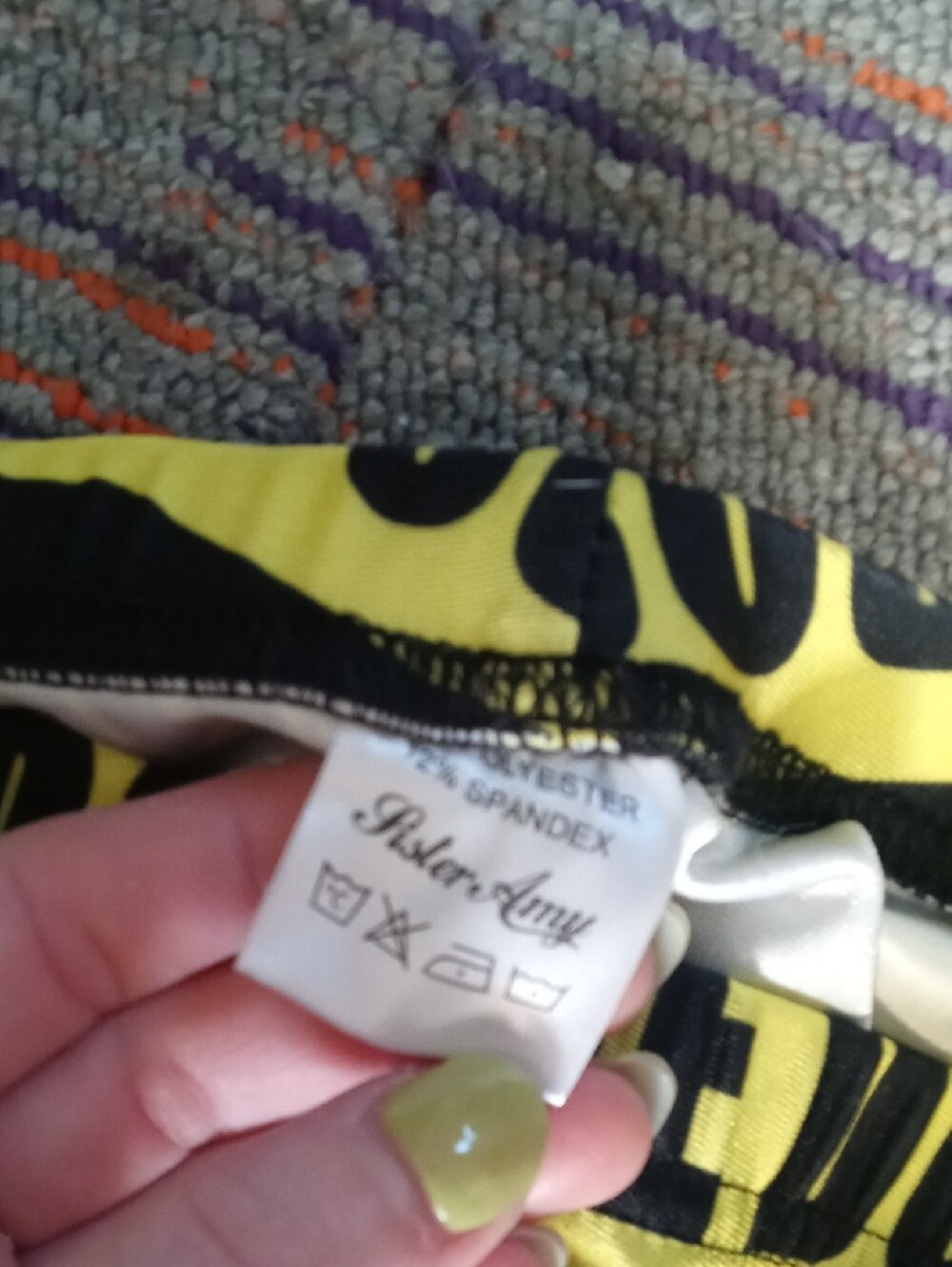 Yellow & Black 'Police Line' Graphic Leggings - Picture 2 of 8